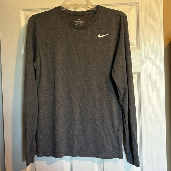 Nike men’s gray long sleeve t-shirt size small - Picture 1 of 8